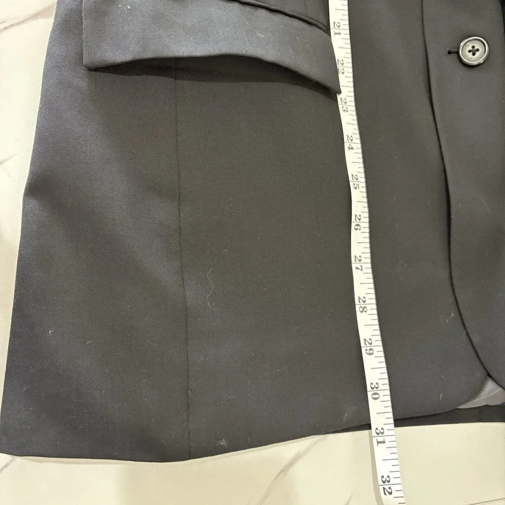 Egara men's 44R slim fit blazer black  sport coat‎ wool suiting 2-button
